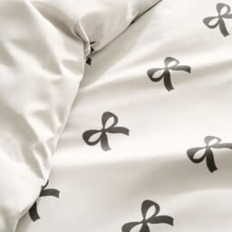 Polly Bows Duvet Set - Natural / Superking - thumbnail 4