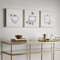 Art for the Home Pretty Perfume Bottles Printed Canvases - Beige - image 1