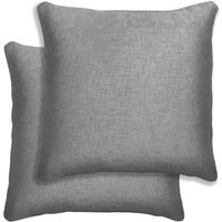 Pair of Vogue Textured Cushion Covers - 43x43cm - Cases Only - Grey - image 1