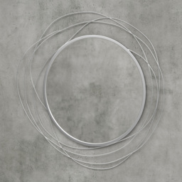 HOMCOM Modern Metal Wall Art Round Mirror - Silver - thumbnail 3