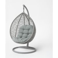 Egg Chair Cushion, Luxury Hanging Basket Swing Chair Cushion - Grey - thumbnail 1