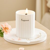 Soy Wax Scented Candle with Wood Wick - White - image 1