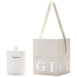 Soy Wax Scented Candle with Wood Wick - White - thumbnail 4