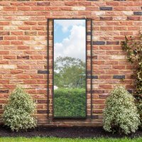 Senestra Modern Outdoor Garden Mirror - Black / 180cm