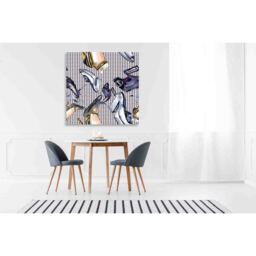 Fashionable sketch Canvas print - Blue / 101cm - thumbnail 2