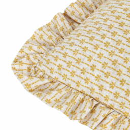 Panni Block Textured Ruffle Cushion 45 x 45cm - Linen-Ochre / Feather - thumbnail 4