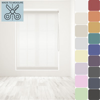 Made to Measure Straight Edge Roller Blind - White / 10 - 60 cm