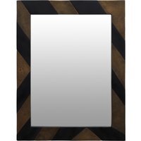 Tia Champagne Chain Design Wall Mirror - Black - image 1