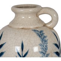 Blue Flora Amphora Jug Vase Elegant Floral Ceramic Decor - Blue