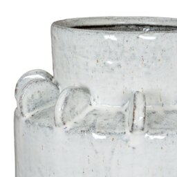 Dara Large Hydria Vase Elegant Textured Ceramic Centerpiece - White - thumbnail 3