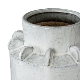Dara Large Hydria Vase Elegant Textured Ceramic Centerpiece - White - thumbnail 2