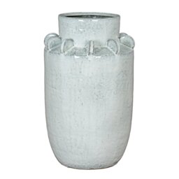 Dara Large Hydria Vase Elegant Textured Ceramic Centerpiece - White - thumbnail 5