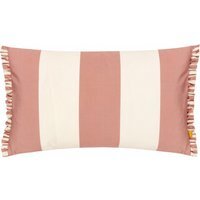 Araya Striped Velvet Cushion - Pink / Feather