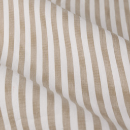 Hebden Striped Cotton Eyelet Curtain Pair - Natural / 229cm / 137cm - thumbnail 2