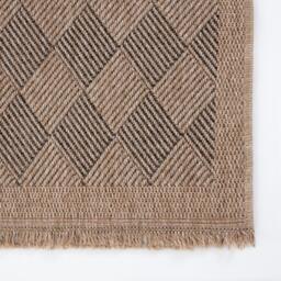 Nature Collection Diamond Outdoor Rug - Dark Grey  / 200 x 290 cm Rectangle - thumbnail 5