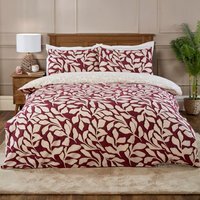 Carolina Leaf Duvet Set - Burgundy / Double - image 1