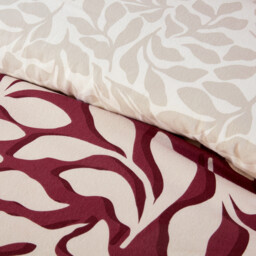 Carolina Leaf Duvet Set - Burgundy / Double - thumbnail 4