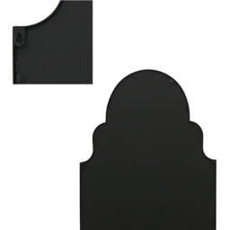 Arcus Crown Arch Leaner Outdoor Wall Garden Mirror - Black / 180cm - thumbnail 5