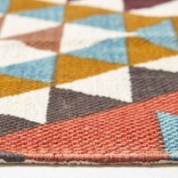 Homescapes Olso Cotton Diamond Pattern Rug - Multi Colour / 150cm