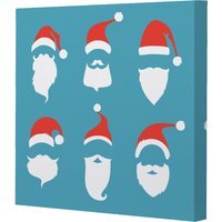Santa Hats Gallery Canvas - Blue / 101cm - image 1