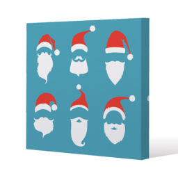 Santa Hats Gallery Canvas - Blue / 101cm - thumbnail 2