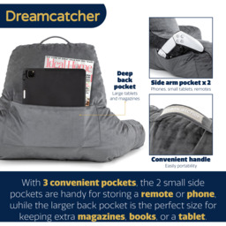 Dreamcatcher Reading Pillow  - Grey - thumbnail 5