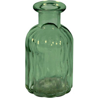 Green Glass Bud Vase - H13.7cm / 13.7cm