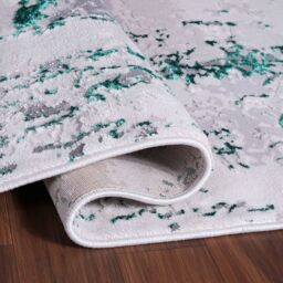 Emperor Styra Modern Grunge Abstract Area Rugs - Aqua / 160x230 cm Rectangle - thumbnail 4