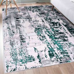 Emperor Styra Modern Grunge Abstract Area Rugs - Aqua / 160x230 cm Rectangle - thumbnail 2