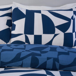 Logan Geo Duvet Set - Navy / Double - thumbnail 3