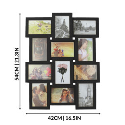 12 Photo Collage Frame Black - Black - thumbnail 2
