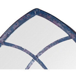 Chelsea Metal Arch Shaped WIndow Garden Mirror - Black - thumbnail 3