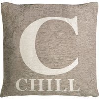 Words 'Chill' Natural Cushion - Natural