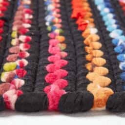 Homescapes Handwoven Recycled Chindi Folk Rug - Multi Colour / 200cm - thumbnail 2
