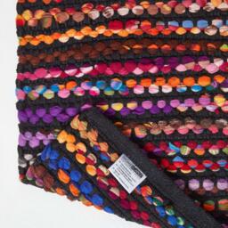 Homescapes Handwoven Recycled Chindi Folk Rug - Multi Colour / 200cm - thumbnail 3