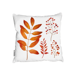 Orange Autumn Leaves Outdoor Cushion - Red / 60cm - thumbnail 2