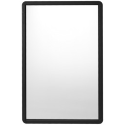 Livingandhome Black Wall Mirror with Shelf and Towel Bar - Black - thumbnail 4
