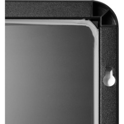 Livingandhome Black Wall Mirror with Shelf and Towel Bar - Black - thumbnail 5