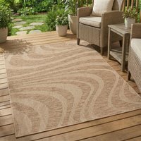 Wave Indoor and Outdoor Rug - Natural / 170cm