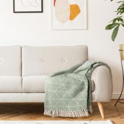 Zahra Blanket Throw - Pistachio / 228x254cm - thumbnail 5