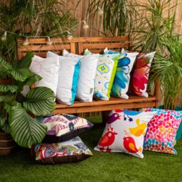 Printed Outdoor Scatter Cushion Garden Furniture Decorative Pillows  - Daisy Red / 6 - thumbnail 5