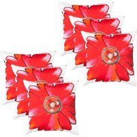 Printed Outdoor Scatter Cushion Garden Furniture Decorative Pillows  - Daisy Red / 6 - thumbnail 1