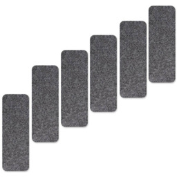 Set of 14 Stair Tread Non-Slip Adhesive Safety Strips - Dark Grey - thumbnail 3