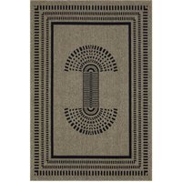 Beige Tribal Outdoor Rug - Prele - Neutral / 150cm - thumbnail 1