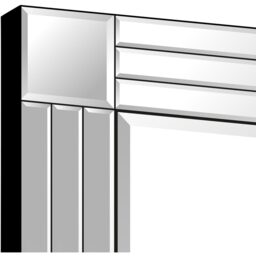 MirrorOutlet Bevelled Square Corner Cheval Free Standing Mirror 150 X 40cm - Clear - thumbnail 3