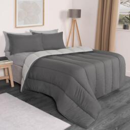 Coverless 10.5 Tog Soft Duvet Set - Silver / 15cm / King - thumbnail 4