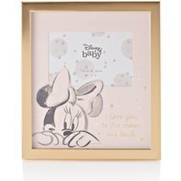Disney Minnie I Love You To The Moon and Back Photo Frame New Baby Gift - Gold - thumbnail 1