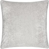 Lustre Velvet Plain Cushion - Silver / Feather
