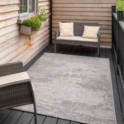Distressed Outdoor Rug - Greige / 170 x 120cm - thumbnail 2