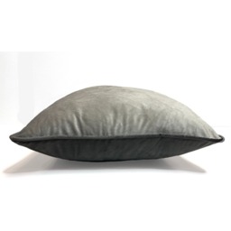 Piped Velvet Cushion Cover (43x43) - Charcoal - thumbnail 4
